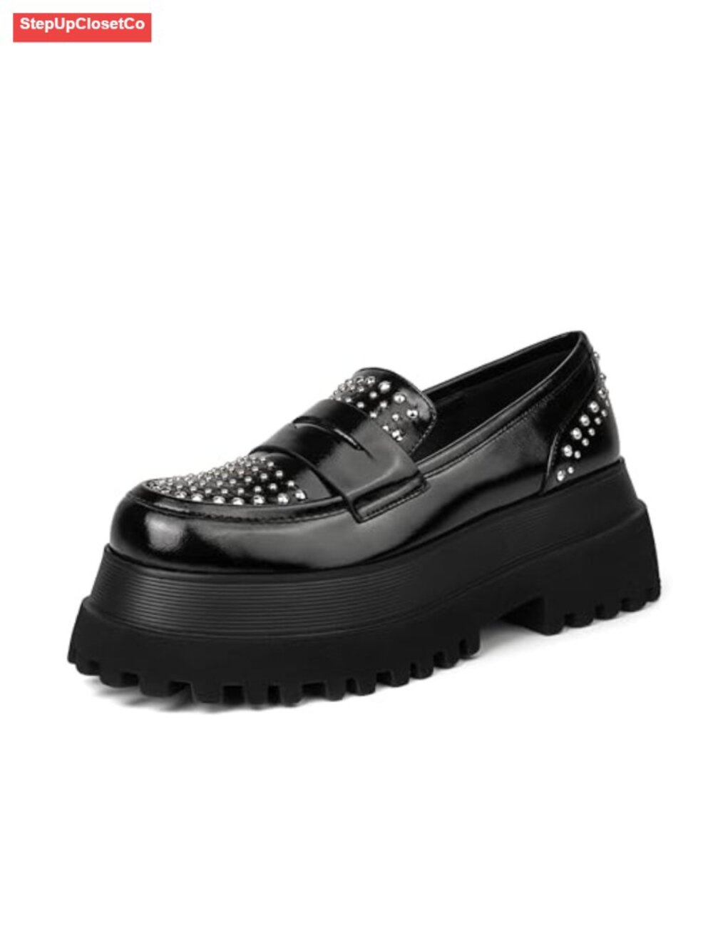 Platform Penny Loafers Chunky Lug Sole Slip-On Women's Shoes